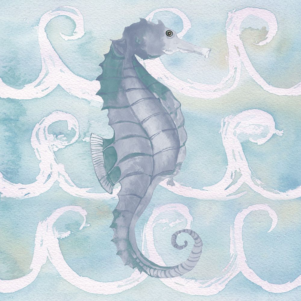 Azure Sea Creatures III art print by Elizabeth Medley for $57.95 CAD