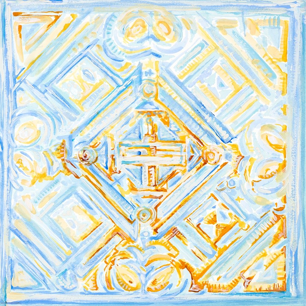 Dusk Blue Medallion II art print by Diannart for $57.95 CAD