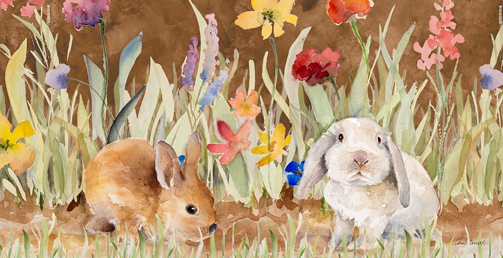Bunnies Amongst The Wildflowers art print by Lanie Loreth for $57.95 CAD