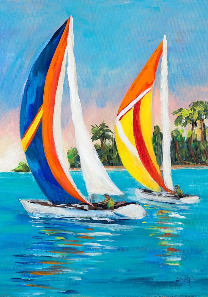 Morning Sails Vertical I art print by Julie DeRice for $57.95 CAD