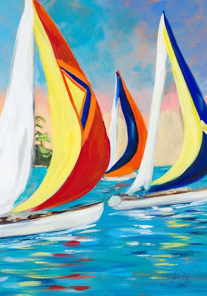 Morning Sails Vertical II art print by Julie DeRice for $57.95 CAD