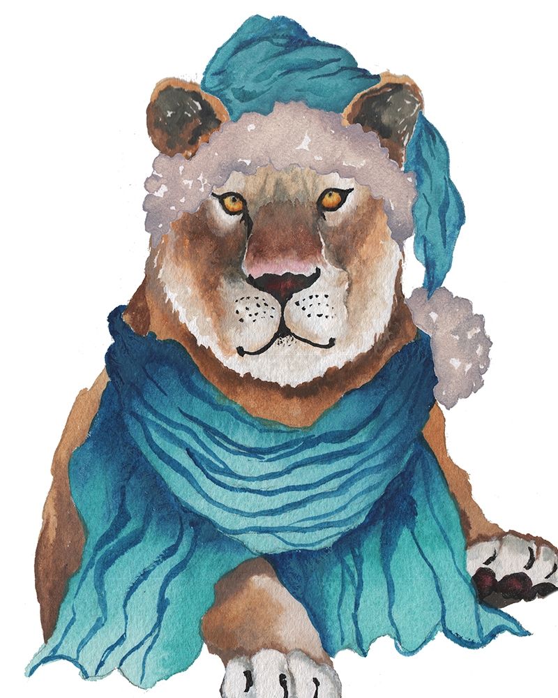 Friendly Holiday Tiger art print by Elizabeth Medley for $57.95 CAD
