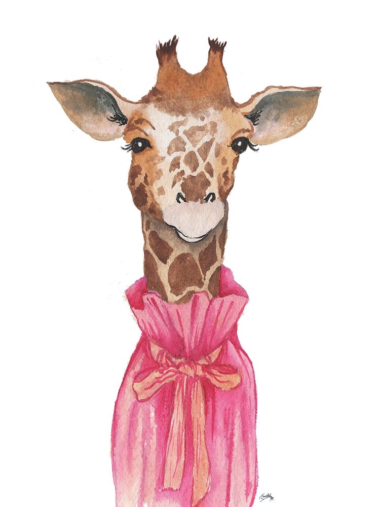 Pretty in Pink Giraffe art print by Elizabeth Medley for $57.95 CAD