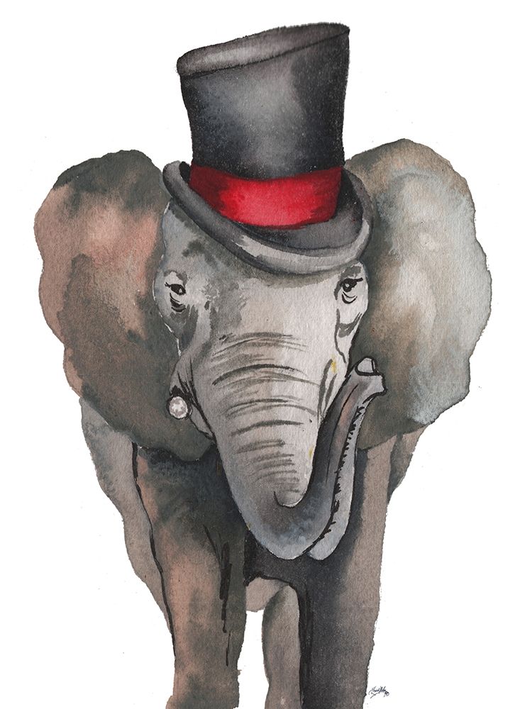 Fancy Elephant art print by Elizabeth Medley for $57.95 CAD