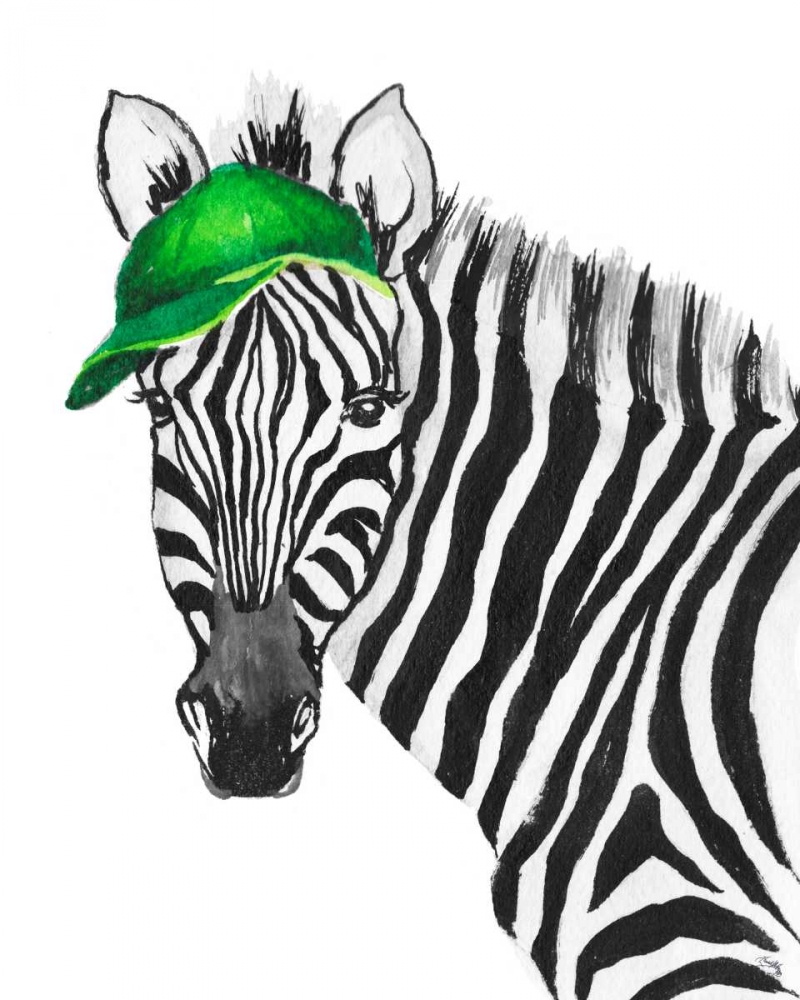 Sporty Zebra art print by Elizabeth Medley for $57.95 CAD