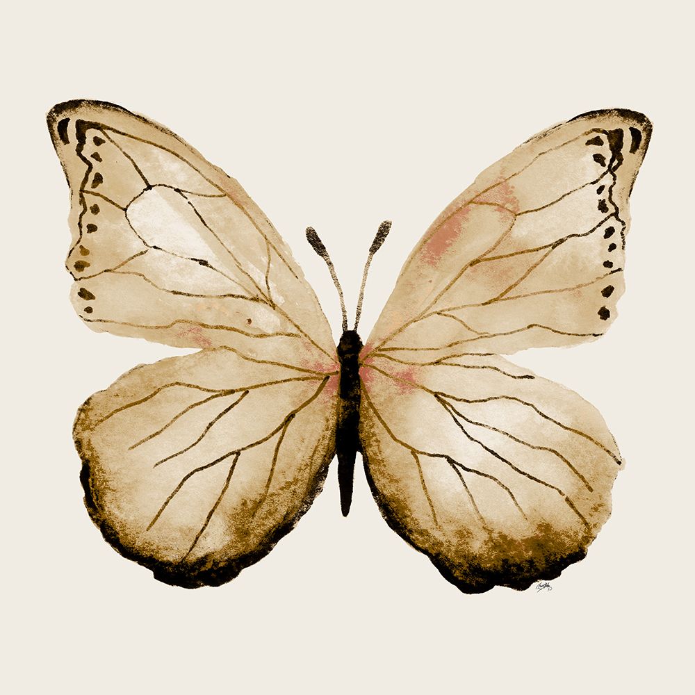 Butterfly of Gold I art print by Elizabeth Medley for $57.95 CAD