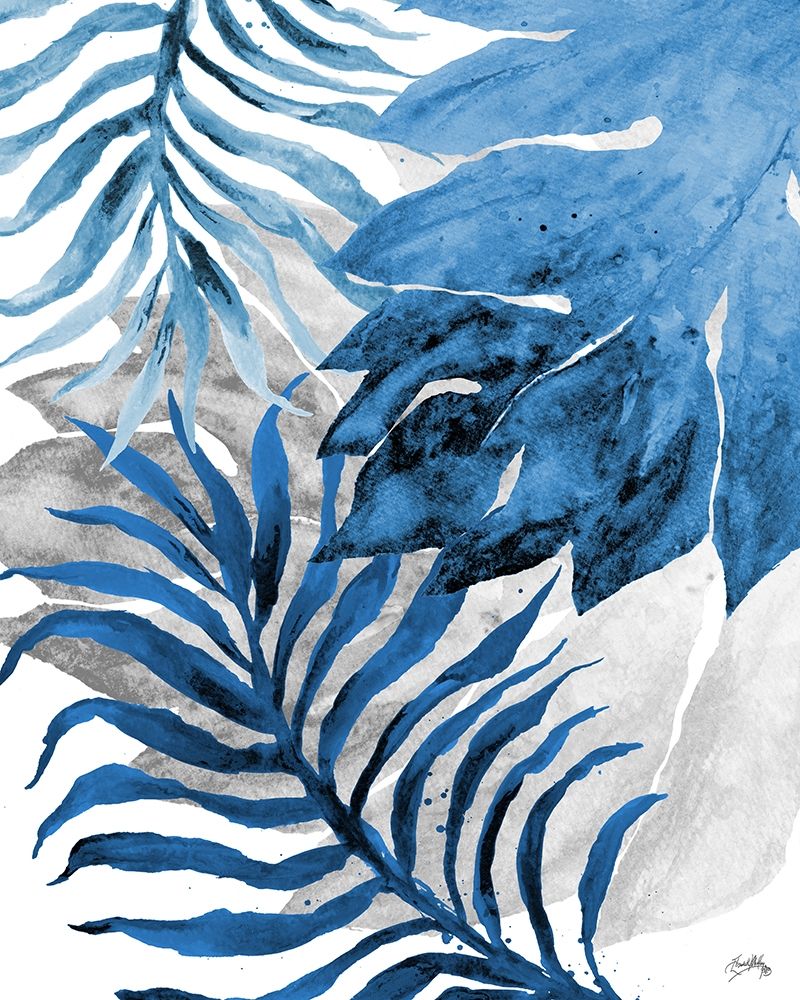 Blue Fern and Leaf II art print by Elizabeth Medley for $57.95 CAD