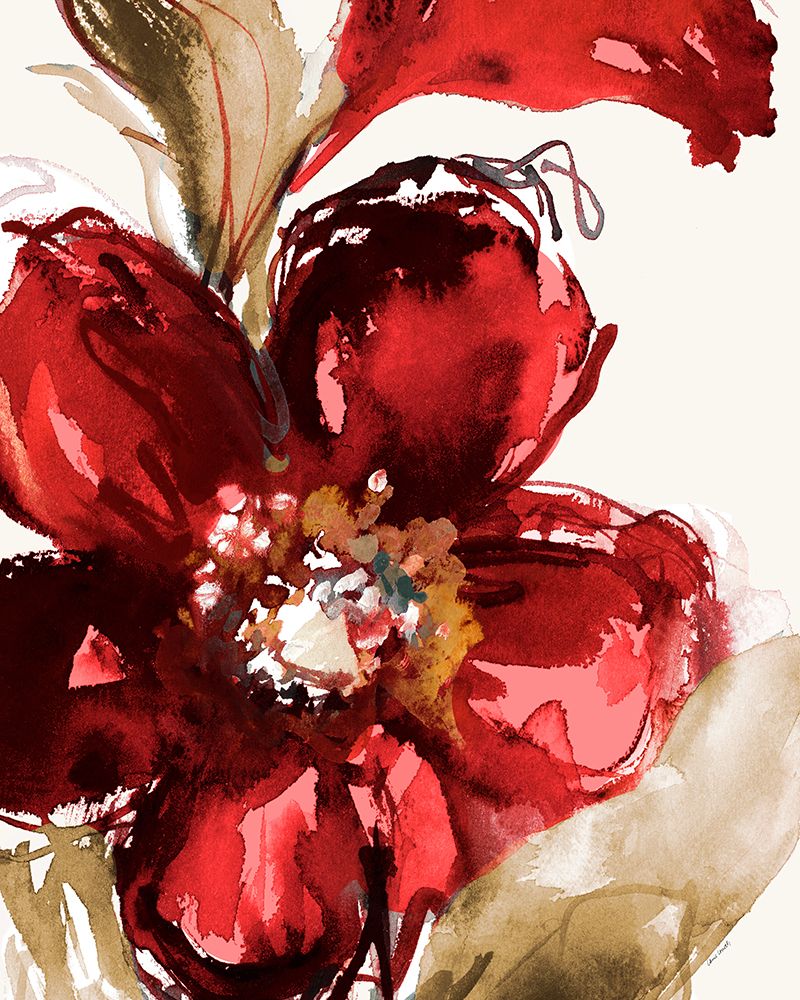 Bright Red Bloom I art print by Lanie Loreth for $57.95 CAD
