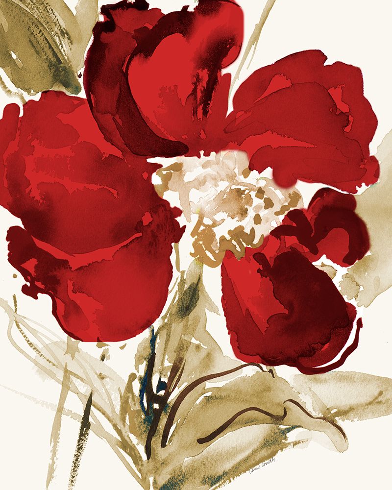 Bright Red Bloom II art print by Lanie Loreth for $57.95 CAD