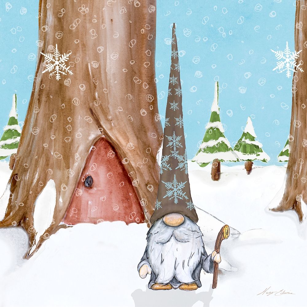 Winter Gnome IV art print by Hugo Edwins for $57.95 CAD