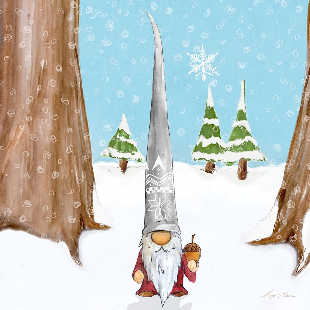 Winter Gnome II art print by Hugo Edwins for $57.95 CAD