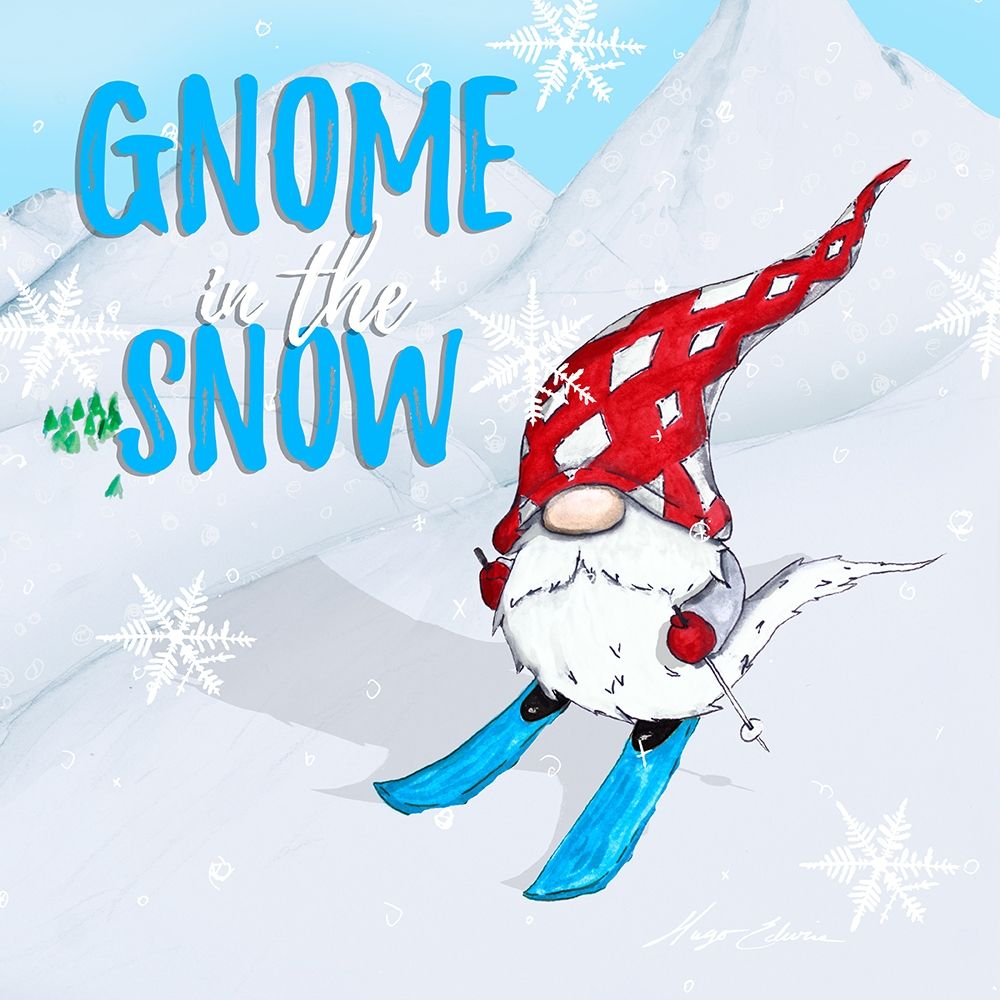 Ski Gnomes I art print by Hugo Edwins for $57.95 CAD