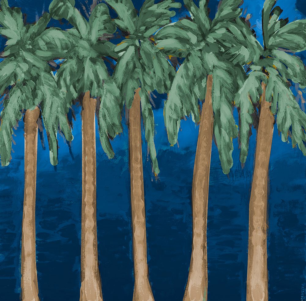 Stately Palms On Blue art print by Dan Meneely for $57.95 CAD