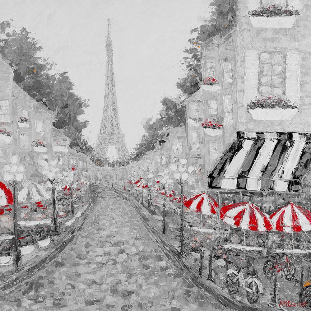 Splash of Red in Paris I art print by Ann Marie Coolick for $57.95 CAD