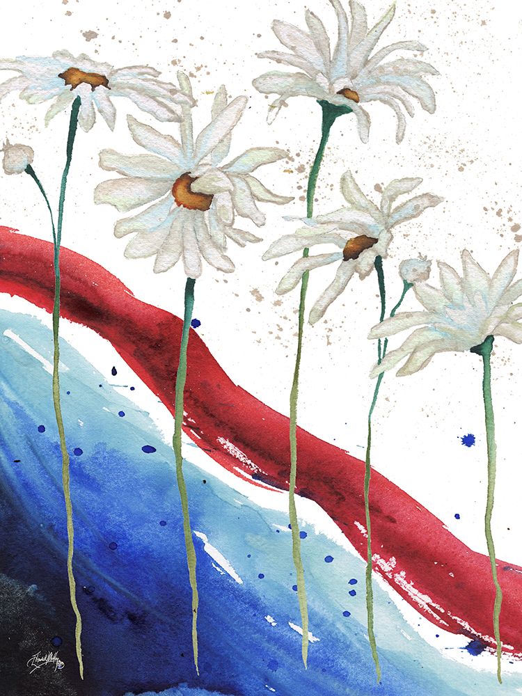 Patriotic Floral III art print by Elizabeth Medley for $57.95 CAD