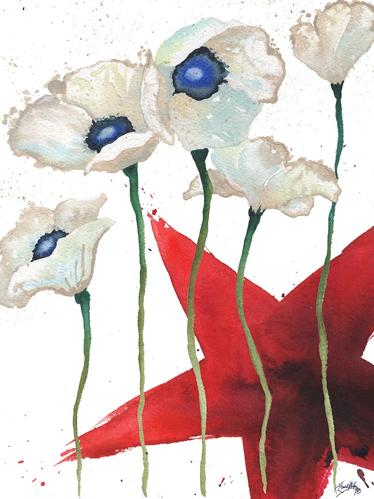 Patriotic Floral IV art print by Elizabeth Medley for $57.95 CAD
