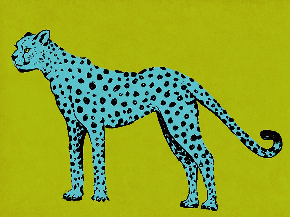 Cheetah on Green art print by Patricia Pinto for $57.95 CAD