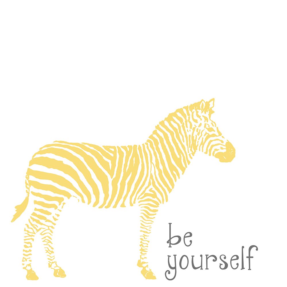 Be Yourself Zebra art print by Patricia Pinto for $57.95 CAD