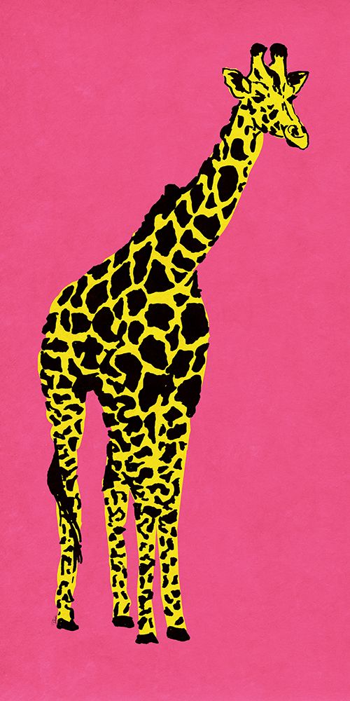 Giraffe on Pink art print by Patricia Pinto for $57.95 CAD
