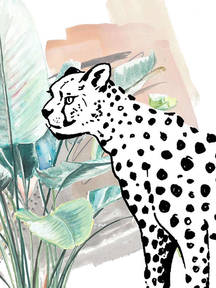 Tropical Cheetah art print by Patricia Pinto for $57.95 CAD