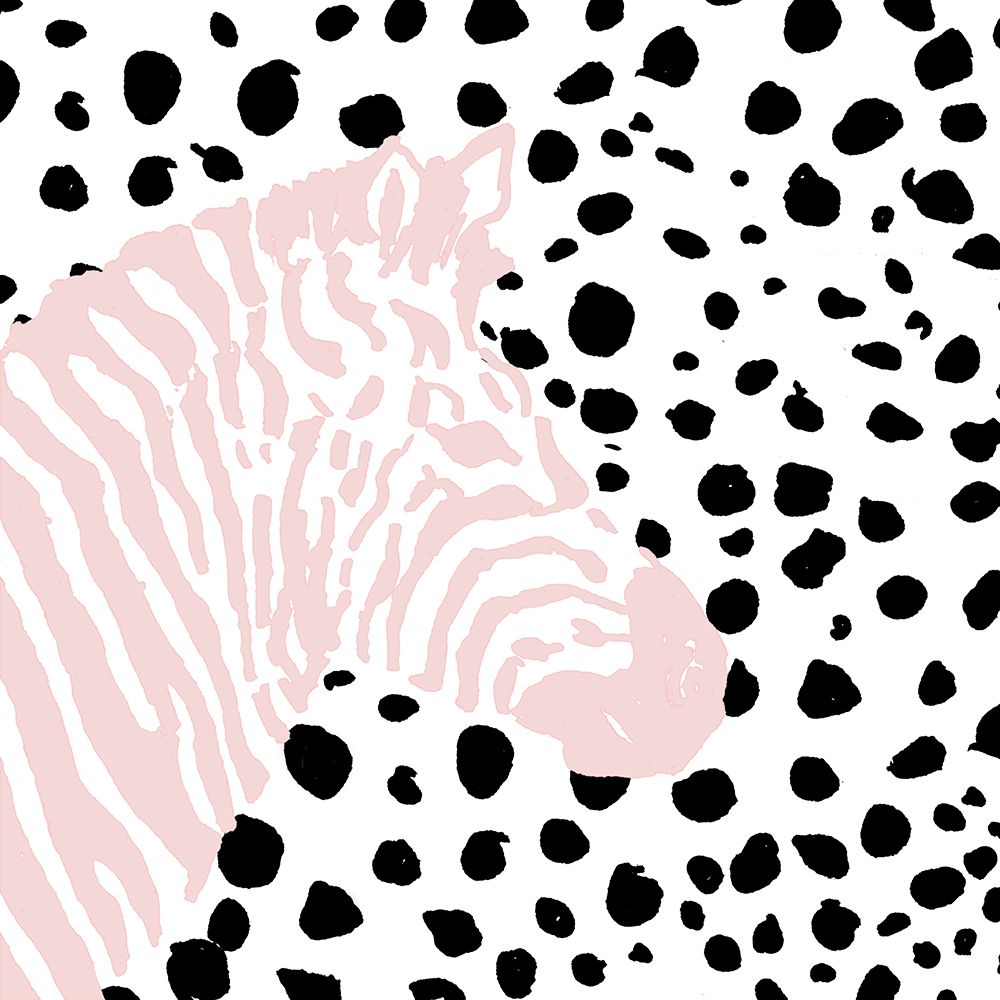 Pink Zebra On Dots art print by Patricia Pinto for $57.95 CAD