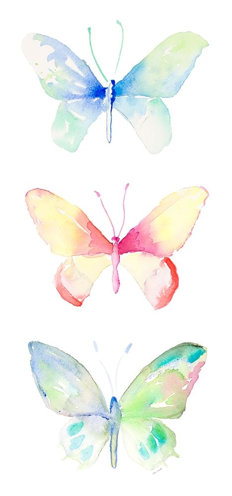 Watercolor Butterflies Panel II art print by Lanie Loreth for $57.95 CAD