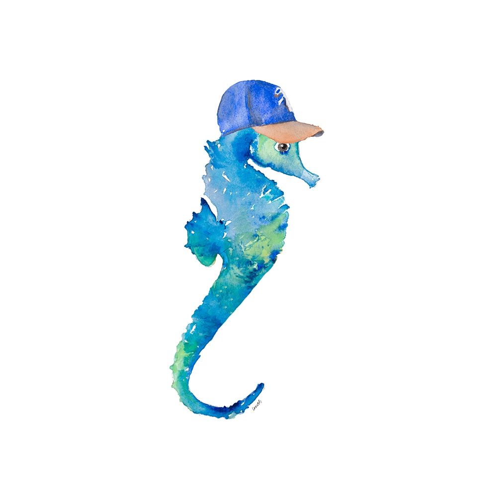 Baseball Seahorse art print by Lanie Loreth for $57.95 CAD