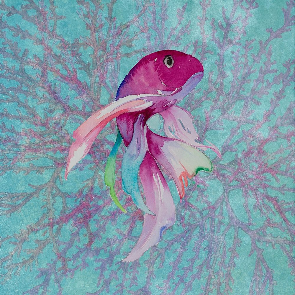 Fish On Coral I art print by Lanie Loreth for $57.95 CAD