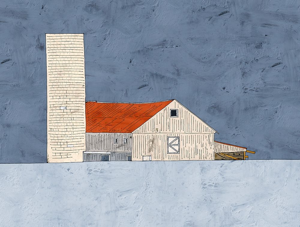 Barn and Silo art print by Ynon Mabat for $57.95 CAD