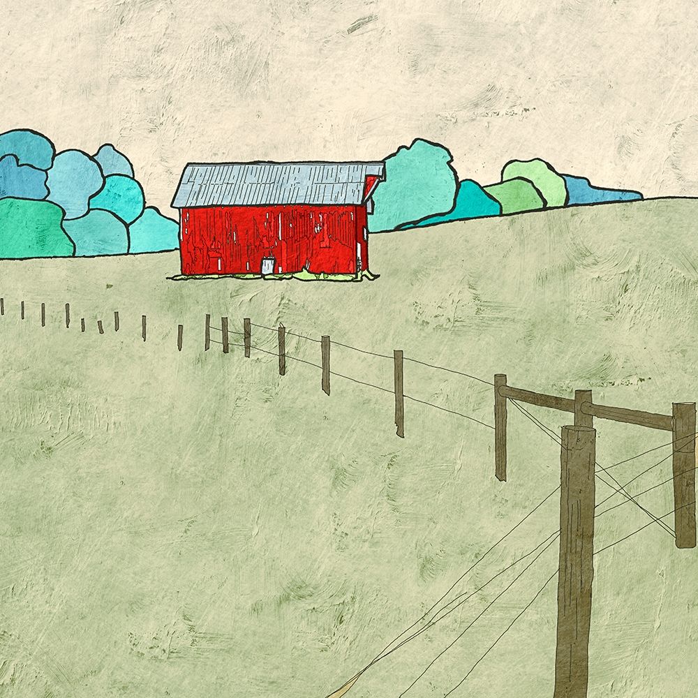Little Red Barn art print by Ynon Mabat for $57.95 CAD