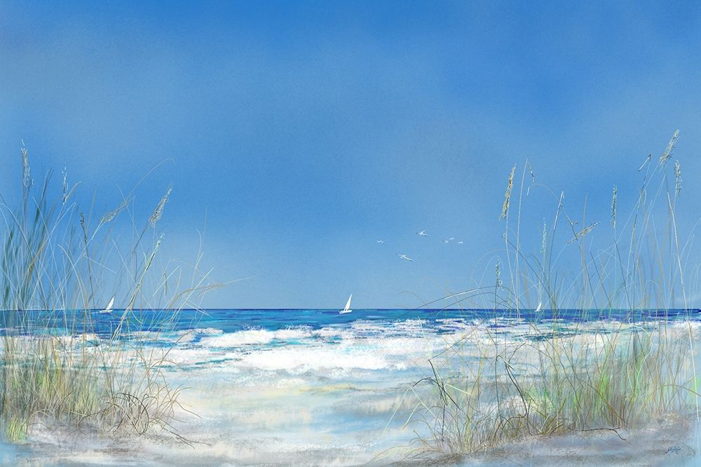 Grassy Seascape art print by Julie DeRice for $57.95 CAD