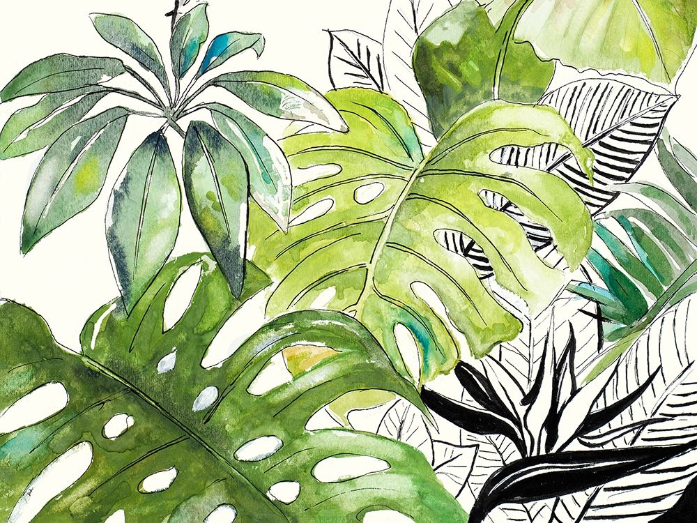 Green Palms Selva I art print by Patricia Pinto for $57.95 CAD