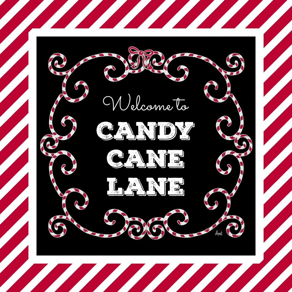 Welcome to Candy Cane Lane art print by Andi Metz for $57.95 CAD
