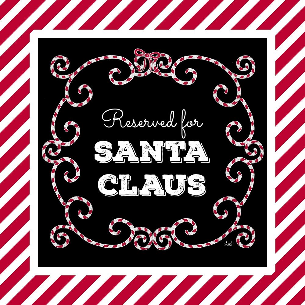 Reserved for Santa on Candy Cane Red Stripes art print by Andi Metz for $57.95 CAD
