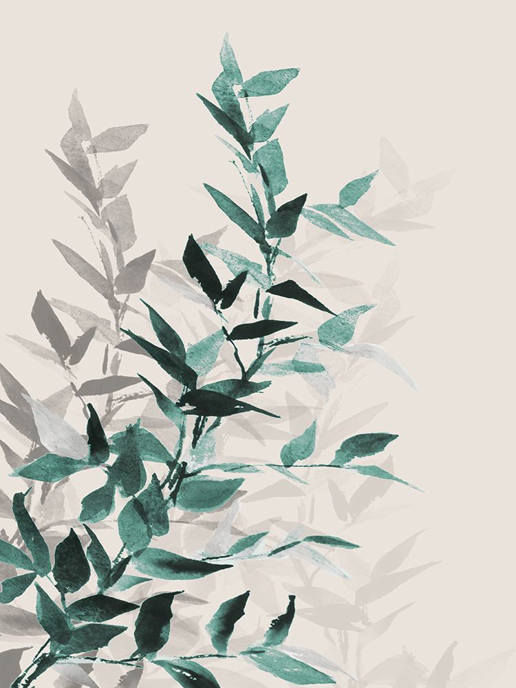 Green Tonal Leaves I art print by Lanie Loreth for $57.95 CAD