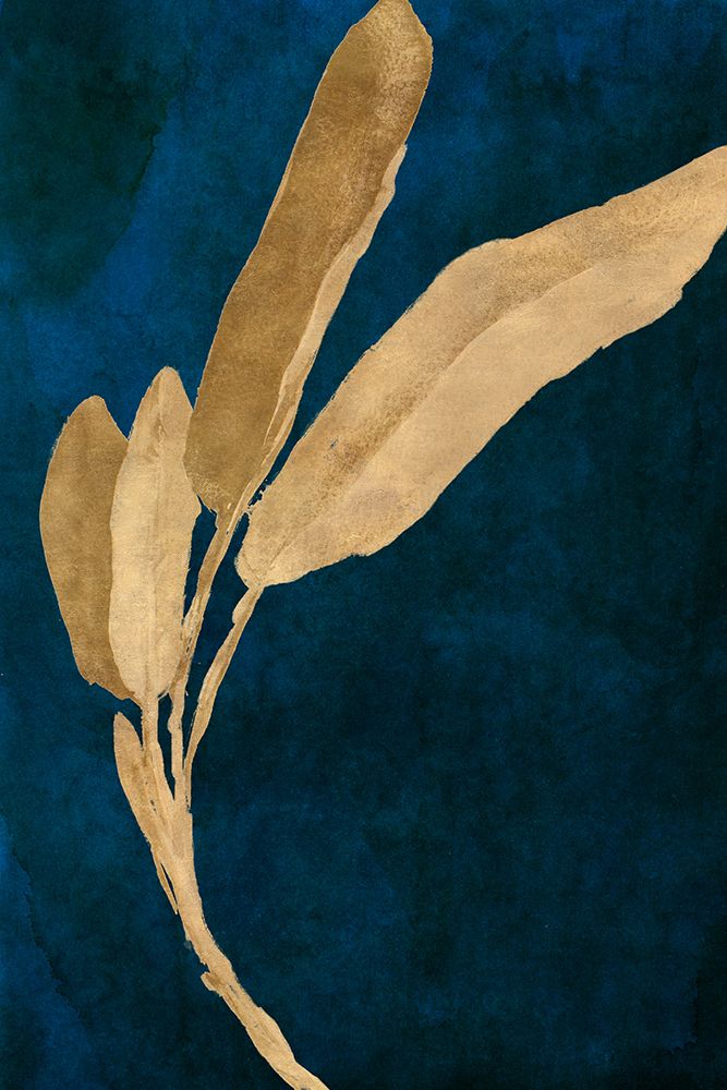 Gold Leaves on Navy III art print by Lanie Loreth for $57.95 CAD