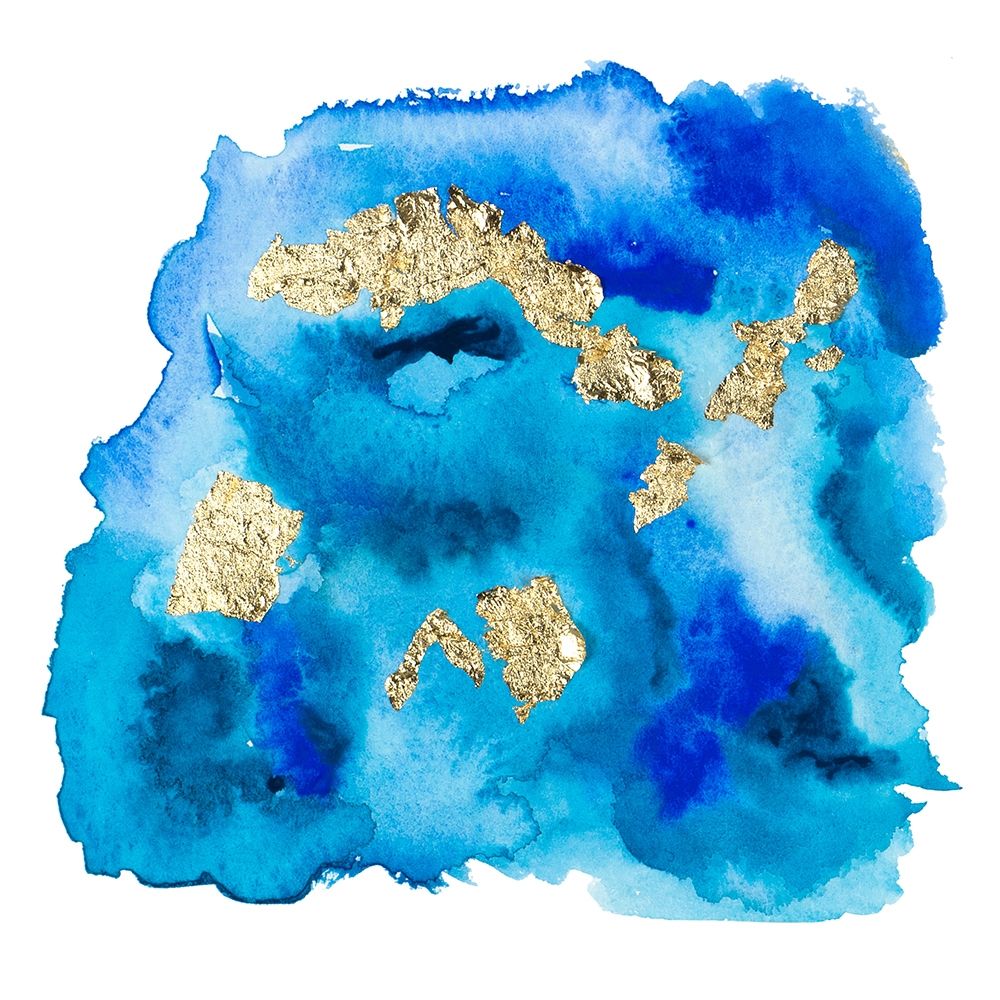 Gold Flake Blue art print by B. Danelle for $57.95 CAD