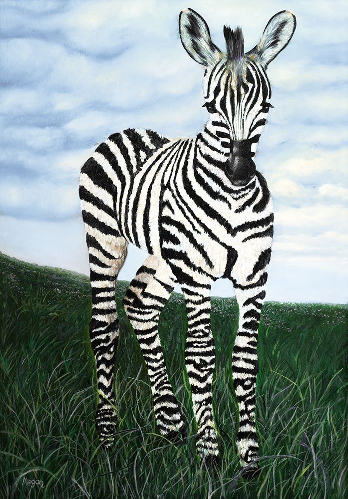 At Attention Zebra art print by Megan Morris for $57.95 CAD