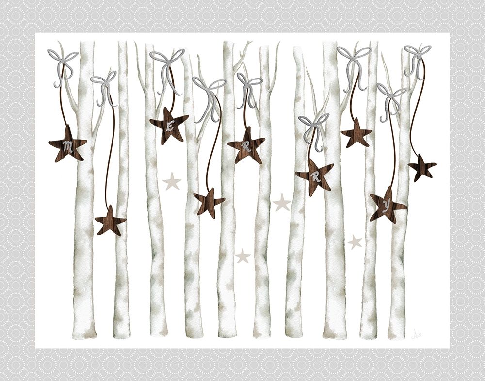 Merry and Bright Birch Trees I art print by Andi Metz for $57.95 CAD