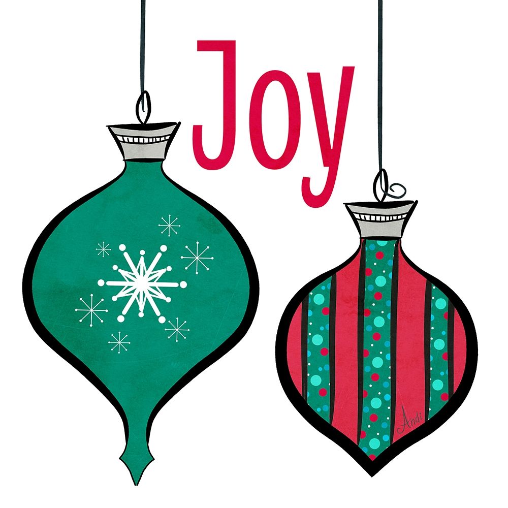 Joyful Christmas Ornaments II art print by Andi Metz for $57.95 CAD