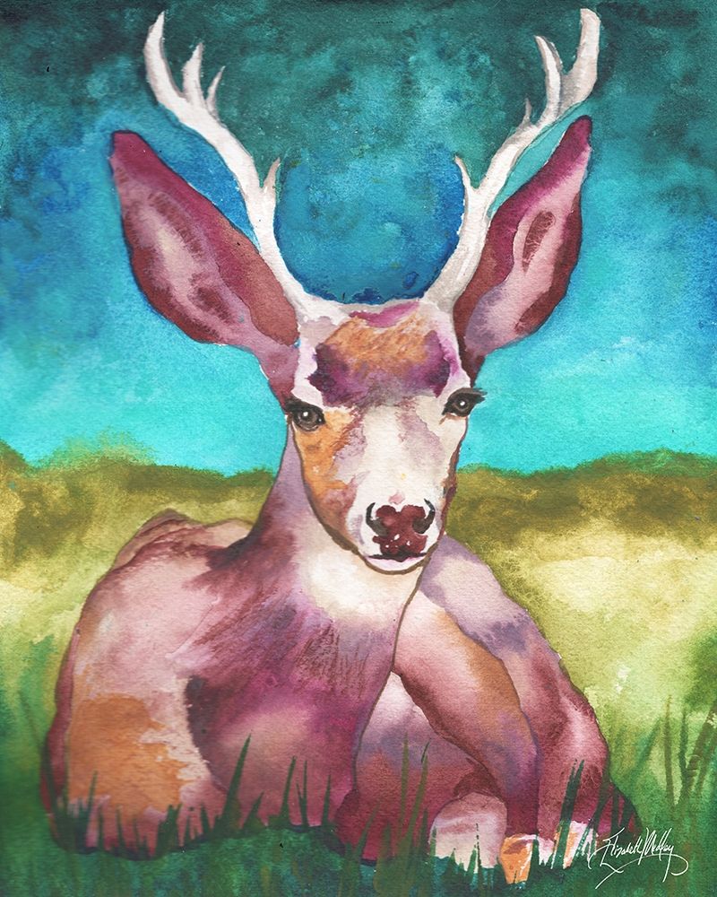 Buck In A Field I art print by Elizabeth Medley for $57.95 CAD
