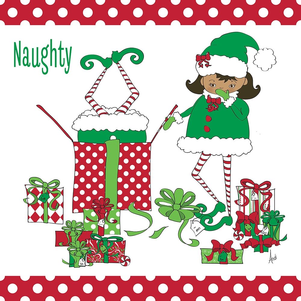 Naughty Elves art print by Andi Metz for $57.95 CAD