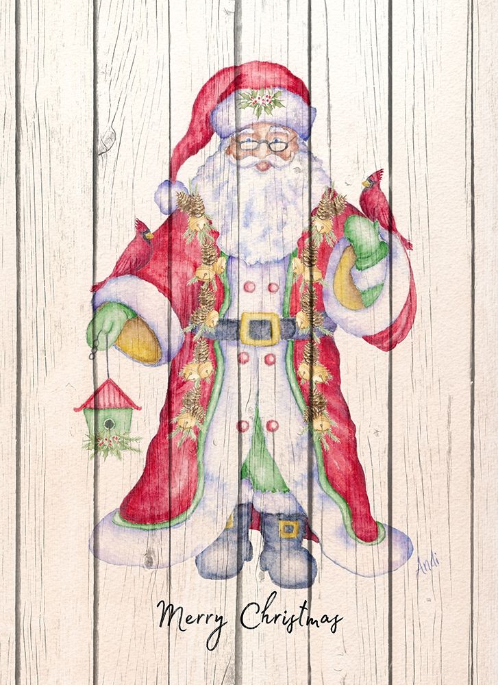 Santa and Cardinal I art print by Andi Metz for $57.95 CAD