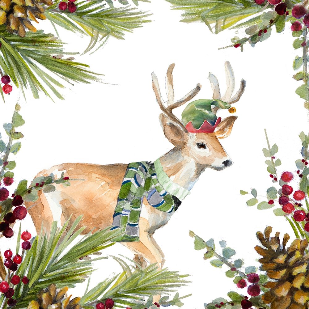 Holiday Deer art print by Lanie Loreth for $57.95 CAD