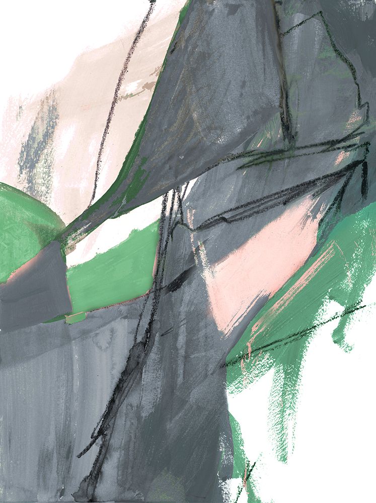 Rare Green and Gray Abstract II art print by Robin Maria for $57.95 CAD