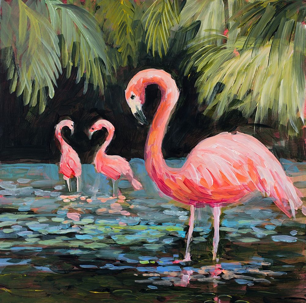 Relaxing Flamingo II art print by Jane Slivka for $57.95 CAD