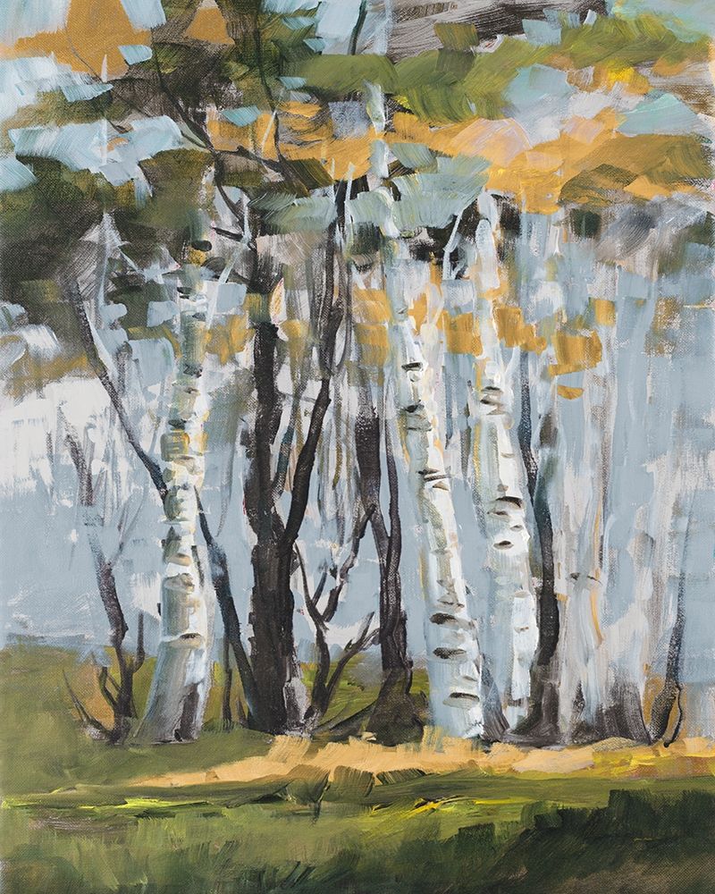 Golden Birch Trees art print by Jane Slivka for $57.95 CAD