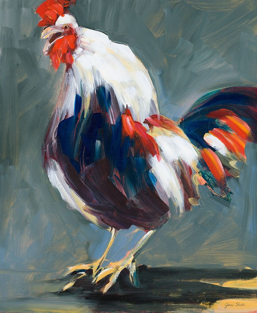 Rising Rooster art print by Jane Slivka for $57.95 CAD