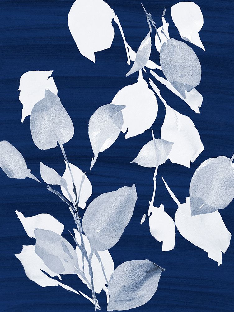 Simple Leaves on Navy art print by Lanie Loreth for $57.95 CAD