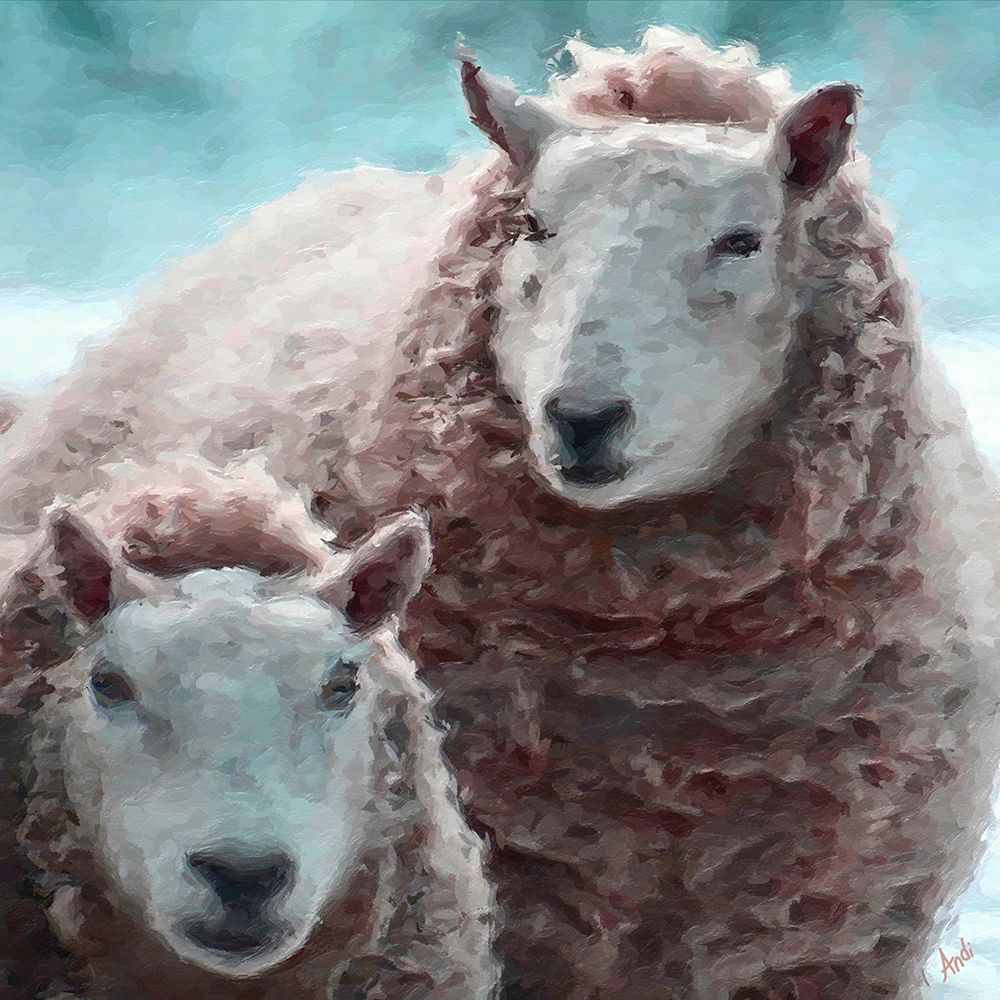Sheep Square I art print by Andi Metz for $57.95 CAD